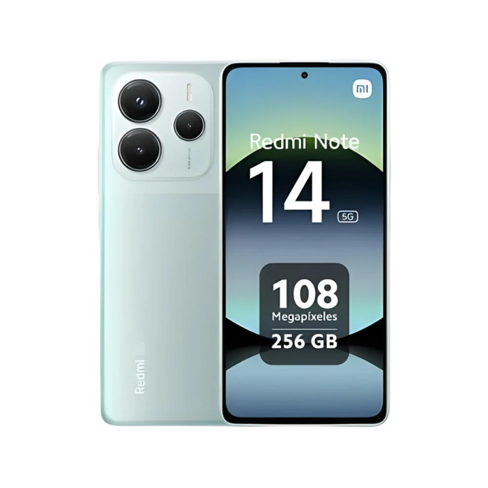 Xiaomi Redmi Note 14 5G verde con pantalla AMOLED de 6,67”.
