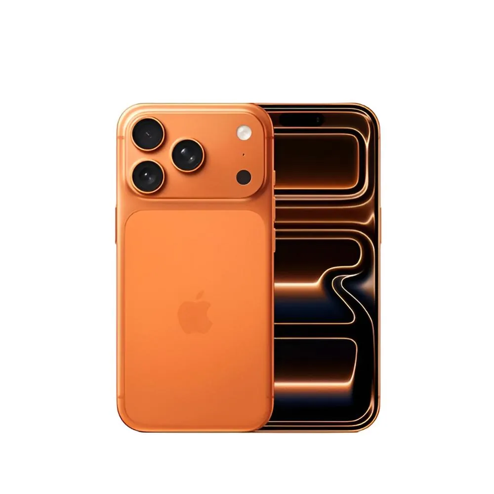iPhone 17 Pro naranja con triple cámara 48 Mpx
