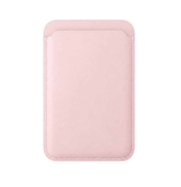 Cartera de trenzado fino compatible MagSafe Rosa